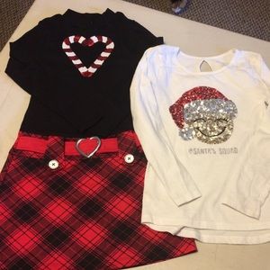 Christmas! Girls 7/8 Dress & ls tee. Adorable!